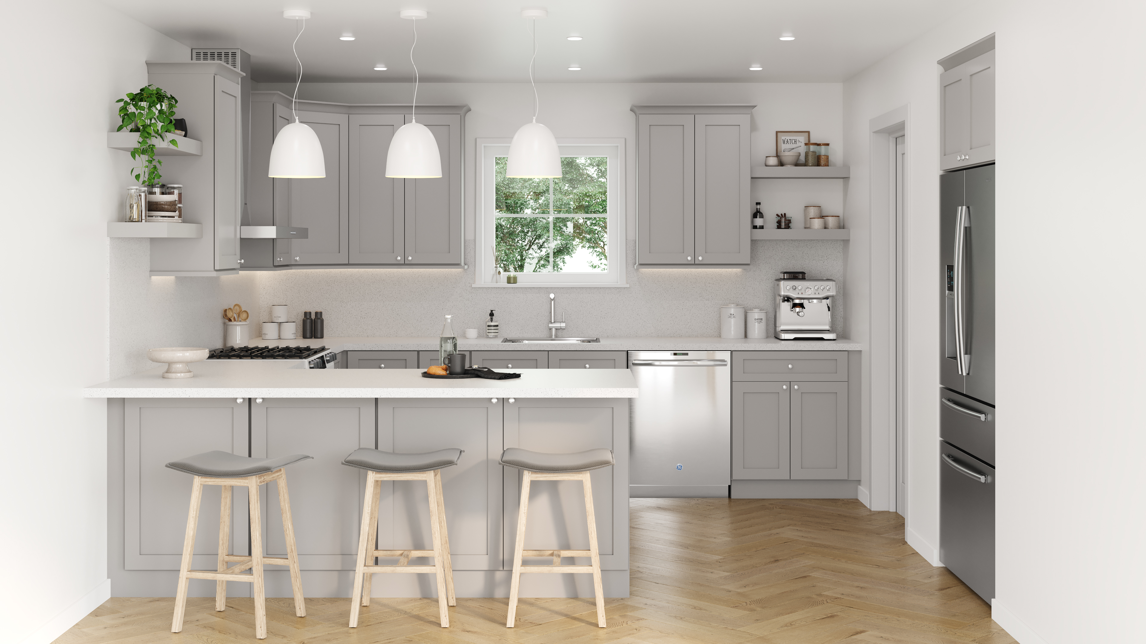 Midtown Painted Grey Shaker