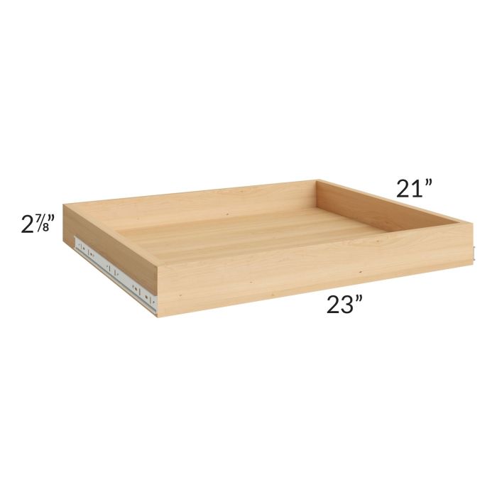 Alpine White Shaker 27" Roll Out Tray with a Dovetailed Drawer Box