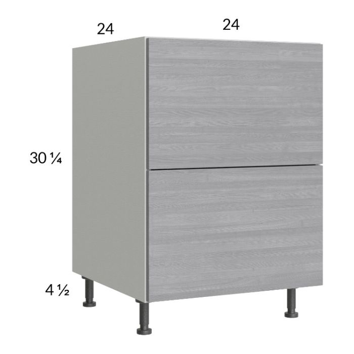 Euro Grey 24" 2-Drawer Base Cabinet