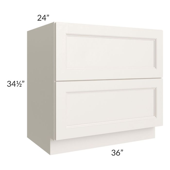 Providence Cream Glaze 36" 2-Drawer Base Cabinet