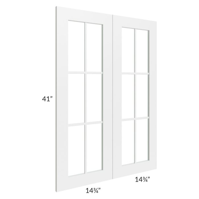 Stratton White Shaker 30x42 Mullion Door (cabinet not included)

