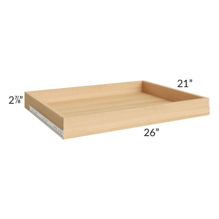Alpine White Shaker 30" Roll Out Tray with a Dovetailed Drawer Box 
