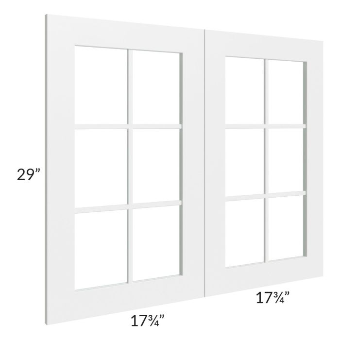 Stratton White Shaker 36x30 Mullion Door (cabinet not included)
