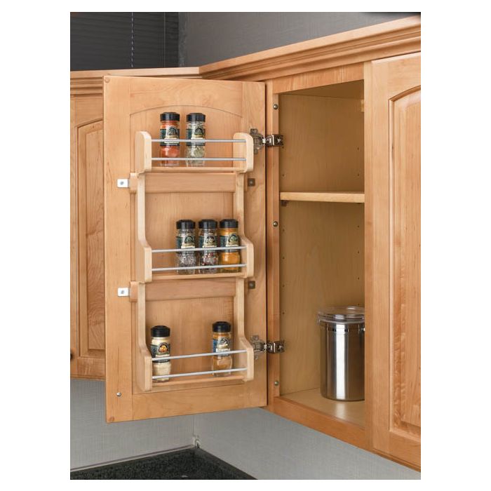 Door Mount Spice Rack - Fits a 15" Wide Wall Cabinet (Rev-A-Shelf)
