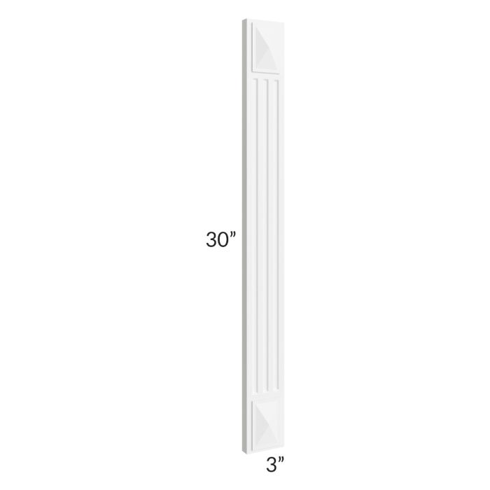 Alpine White Shaker 3x30 Fluted Decorative Filler