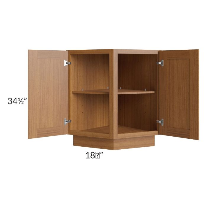 Artisan Walnut Shaker 24" Angle Base Cabinet