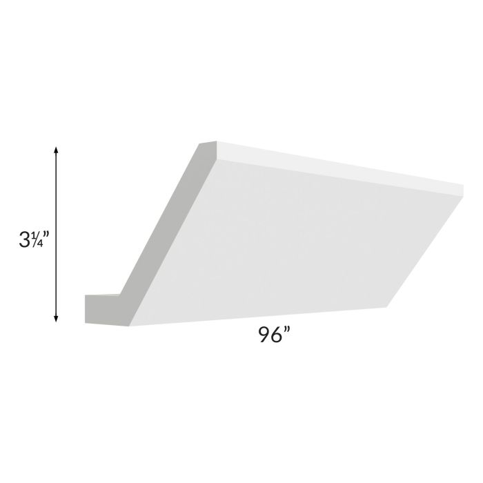 Brighton White Shaker 96" Angled Crown Molding