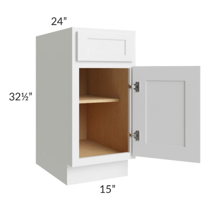 Stratus White ADA 15" Base Cabinet
