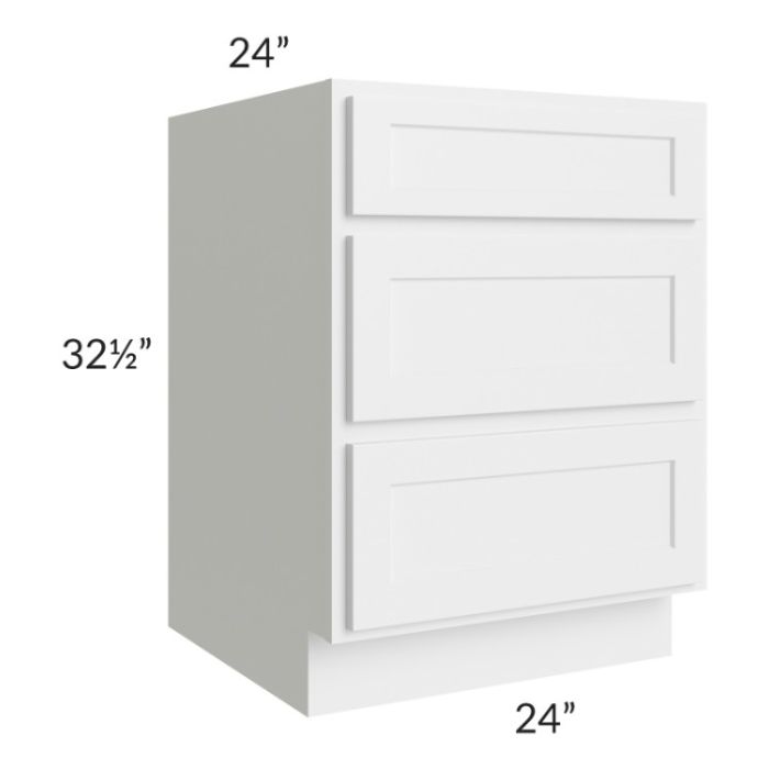 Stratus White ADA 24" Drawer Base Cabinet