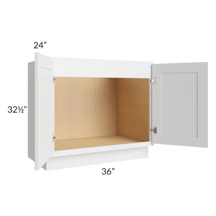 Stratus White ADA 36" Sink Base Cabinet