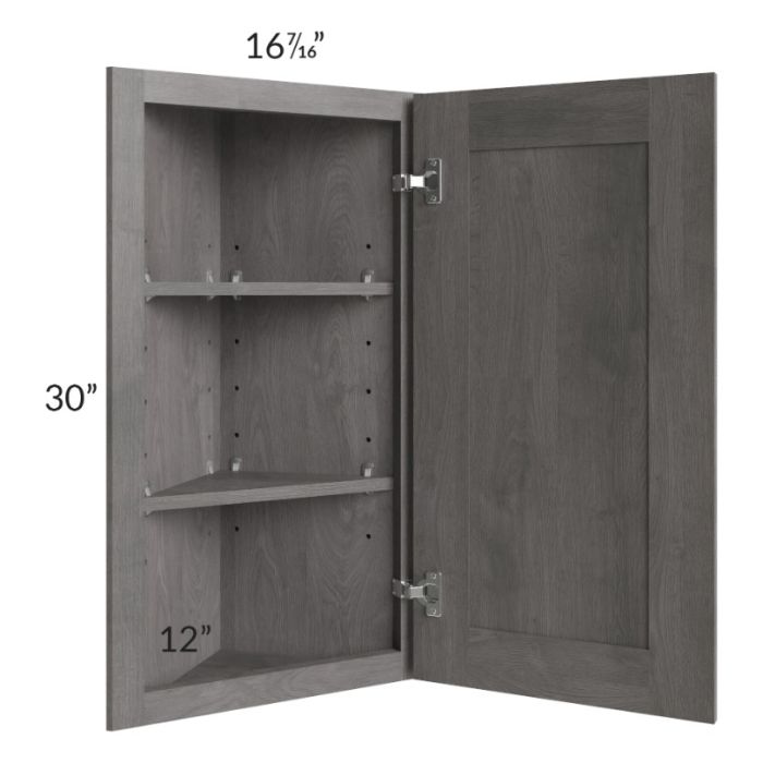 Providence Slate Grey 12x30 Angle Wall Cabinet