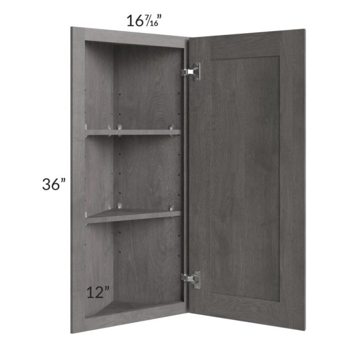 Providence Slate Grey 12x36 Angle Wall Cabinet