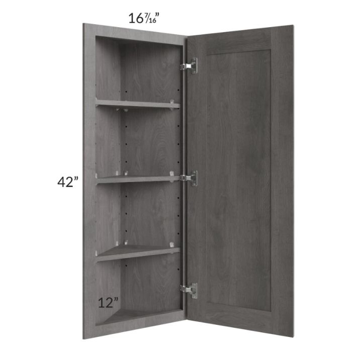 Providence Slate Grey 12x42 Angle Wall Cabinet