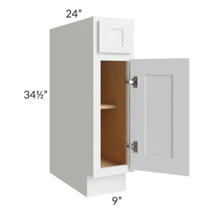Stratus White 9" Base Cabinet