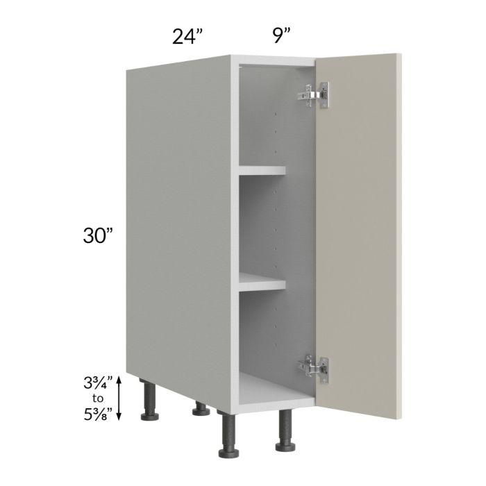 Milan Beige Matte 9" Full Height Door Base Cabinet