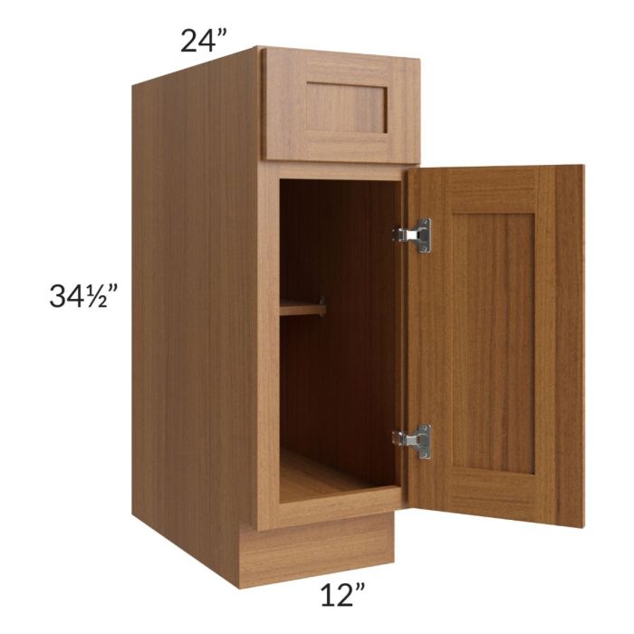 Artisan Walnut Shaker 12" Base Cabinet