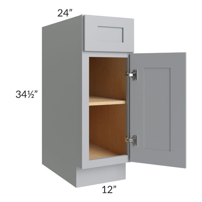Asheville Grey Shaker 12" Base Cabinet
