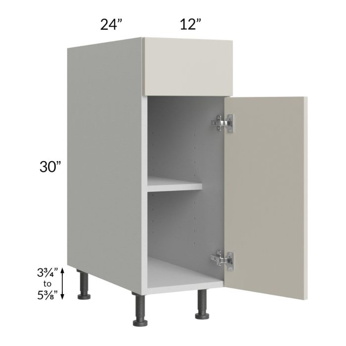 Milan Beige Matte 12" Base Cabinet