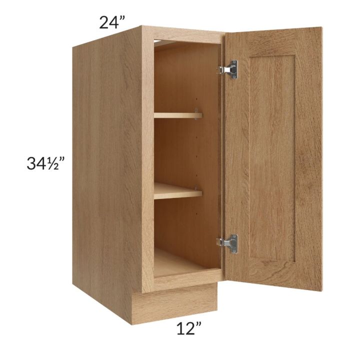 Midtown Timber Shaker 12" Full Height Door Base Cabinet