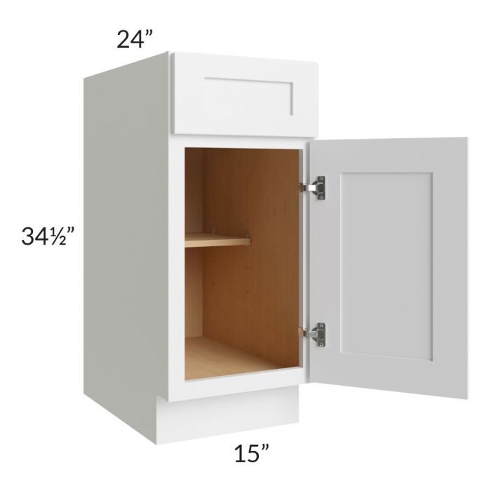 Stratton White Shaker 15" Base Cabinet