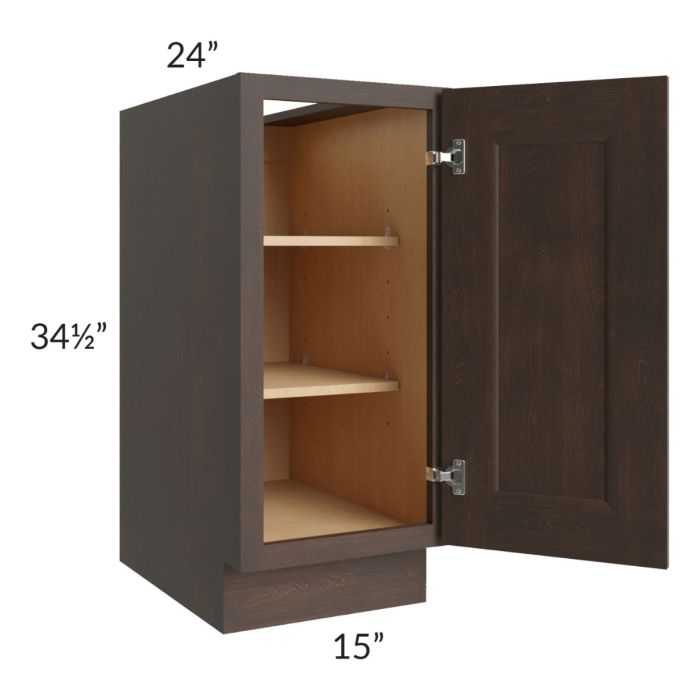 Tuscan Kona Brown 15" Full Height Door Base Cabinet