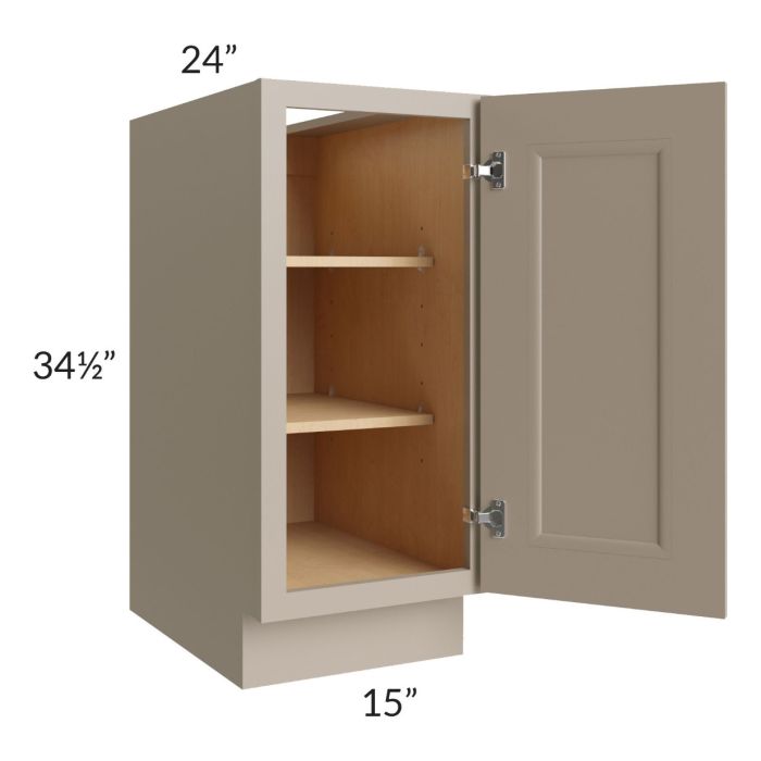 Tuscan Oyster 15" Full Height Door Base Cabinet