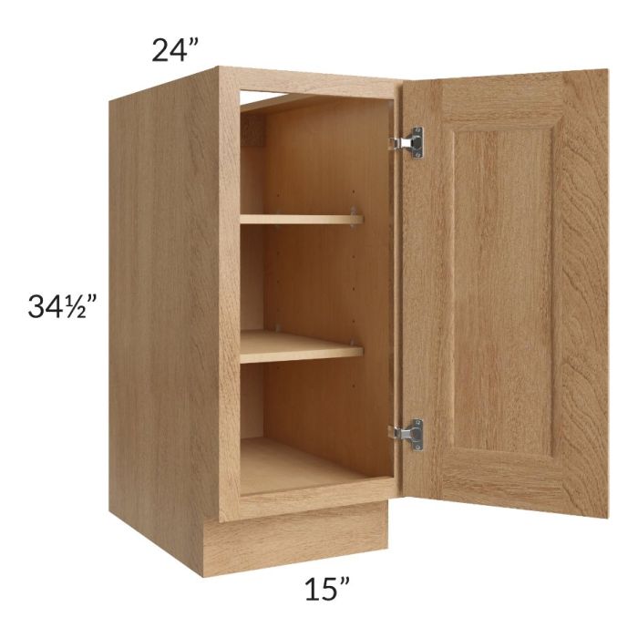 Tuscan Timber 15" Full Height Door Base Cabinet