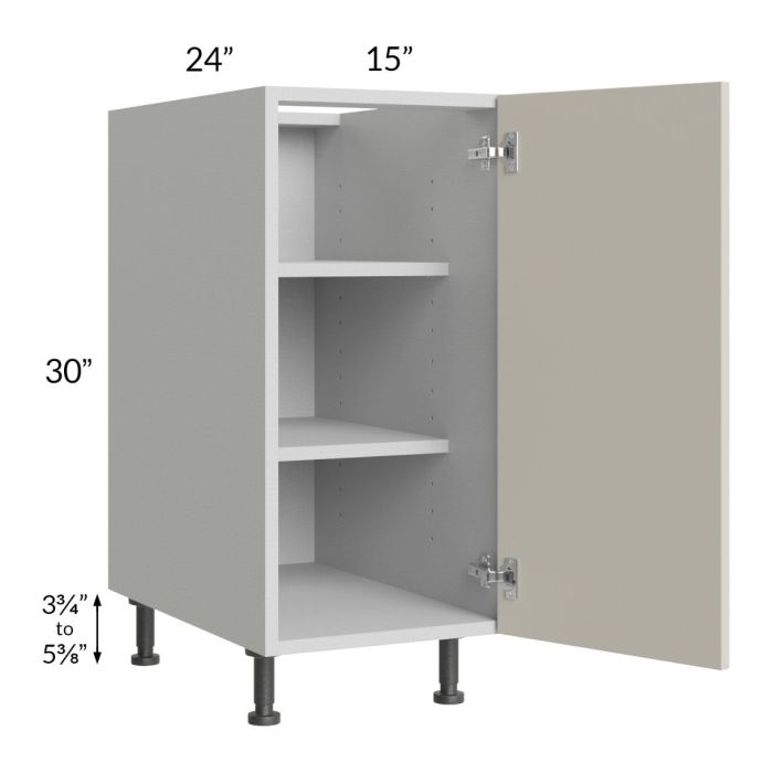 Milan Beige Matte 15" Full Height Door Base Cabinet