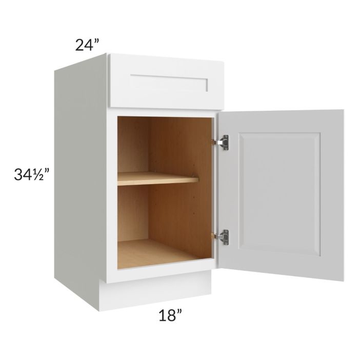 Brighton White Shaker 18" Base Cabinet