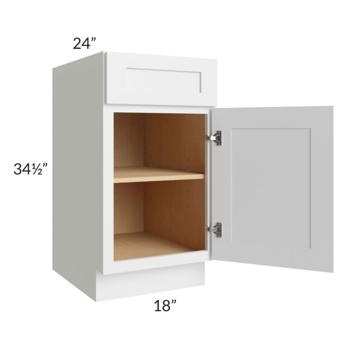 Asheville White Shaker 18" Base Cabinet