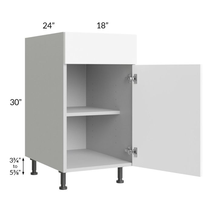 Milan White Matte 18" Base Cabinet