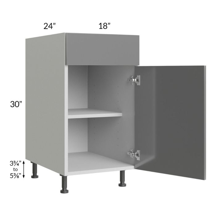 Milan Grey Gloss 18" Base Cabinet
