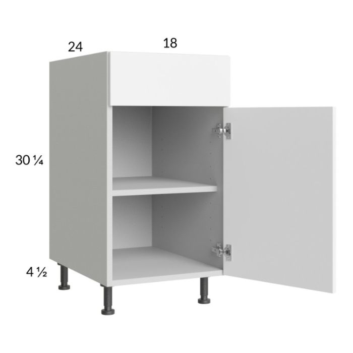 Euro Gloss White 18" Base Cabinet