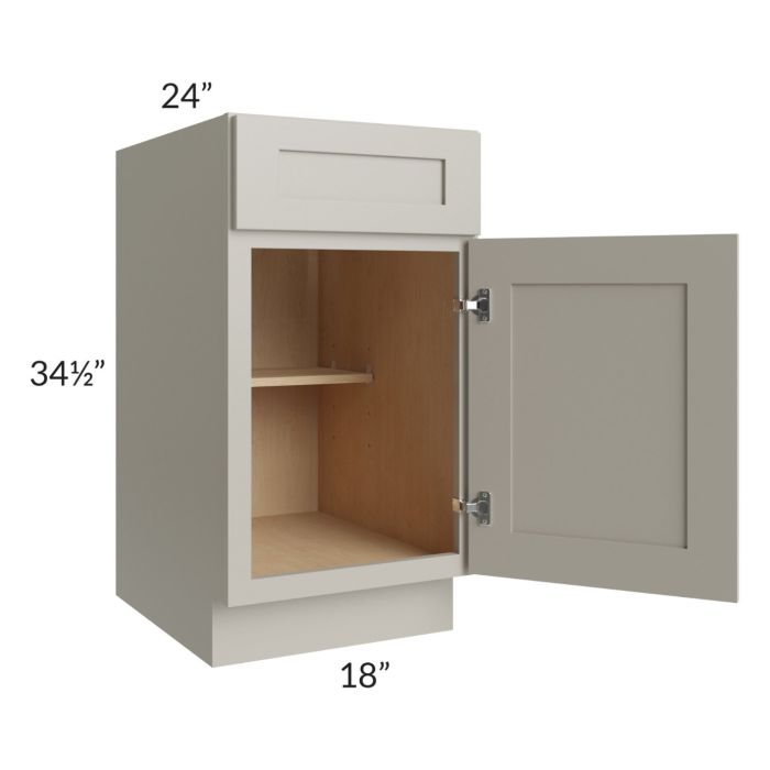 Stratton Light Grey Shaker 18" Base Cabinet