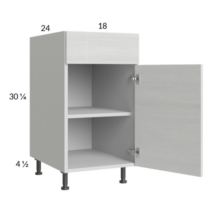 Euro White Grain 18" Base Cabinet