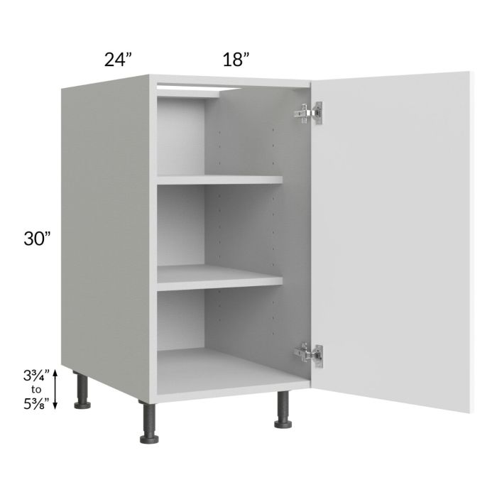 Milan White Matte 18" Full Height Door Base Cabinet