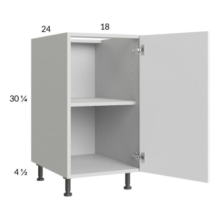 Euro Gloss White 18" Full Height Door Base Cabinet