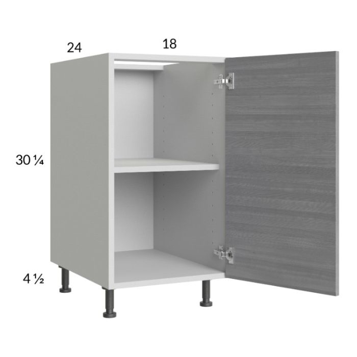 Euro Grey 18" Full Height Door Base Cabinet