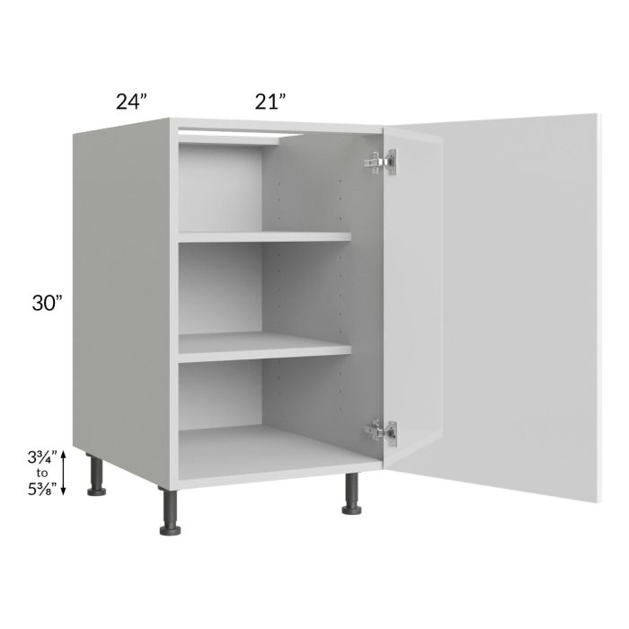 Milan White Gloss 21" Full Height Door Base Cabinet