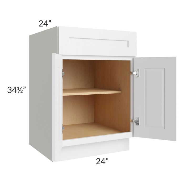 Brighton White Shaker 24" Base Cabinet