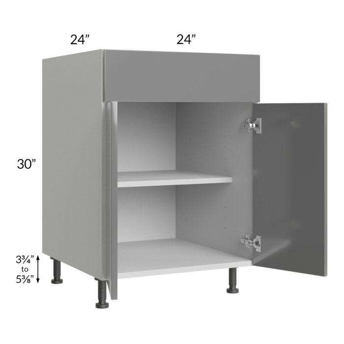 Milan Grey Gloss 24" Base Cabinet
