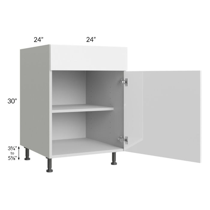 Milan White Gloss 24" Base Cabinet (1 door)
