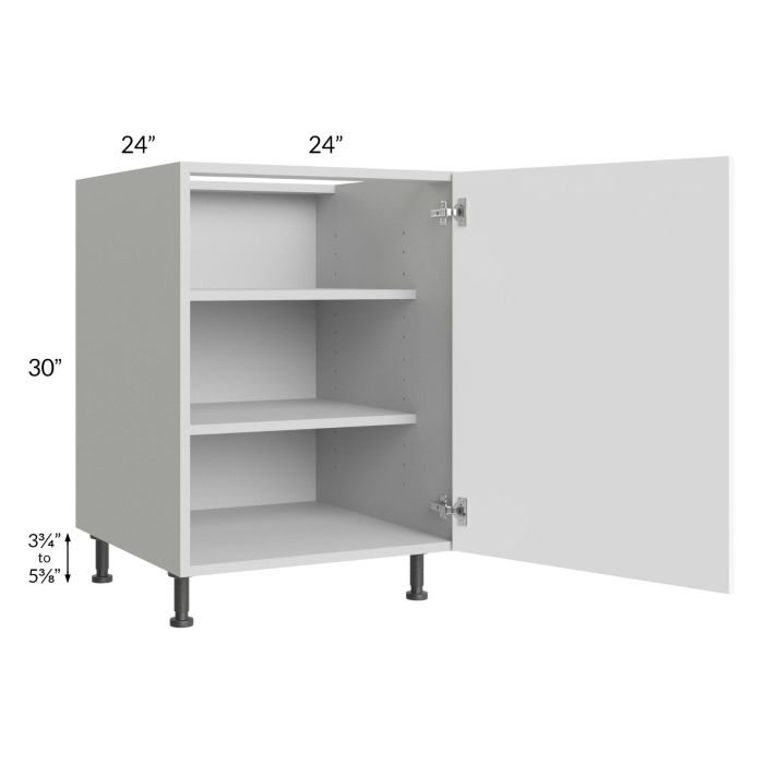 Milan White Matte 24" Full Height Door Base Cabinet (1 door)