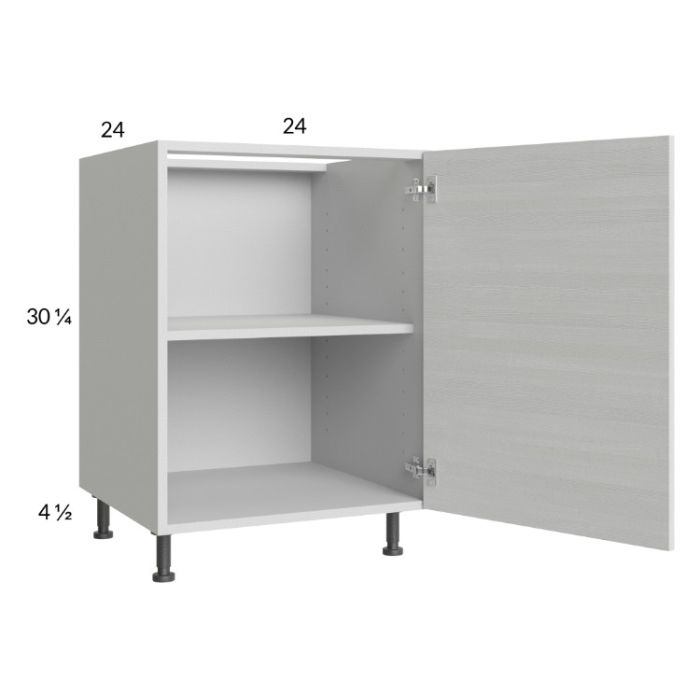 Euro White Grain 24" Full Height Door Base Cabinet with 1 door
