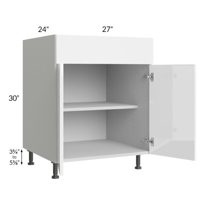 Milan White Gloss 27" Base Cabinet