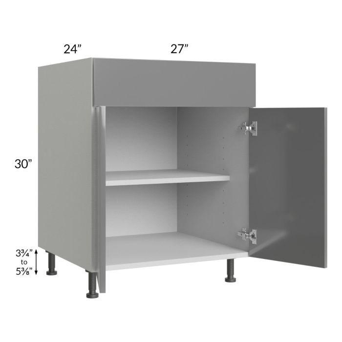 Milan Grey Gloss 27" Base Cabinet