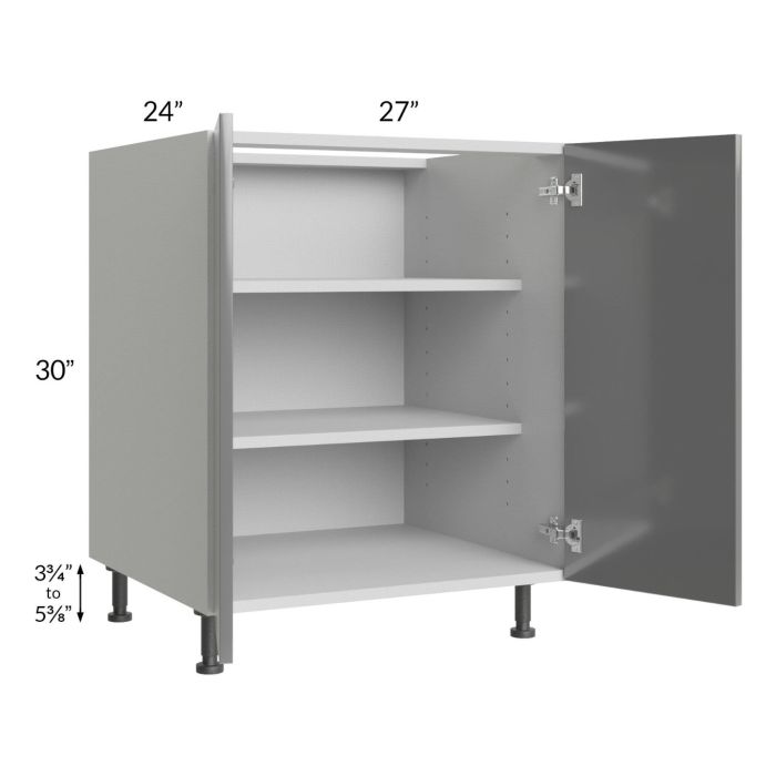 Milan Grey Gloss 27" Full Height Door Base Cabinet