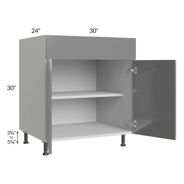 Milan Grey Gloss 30" Base Cabinet