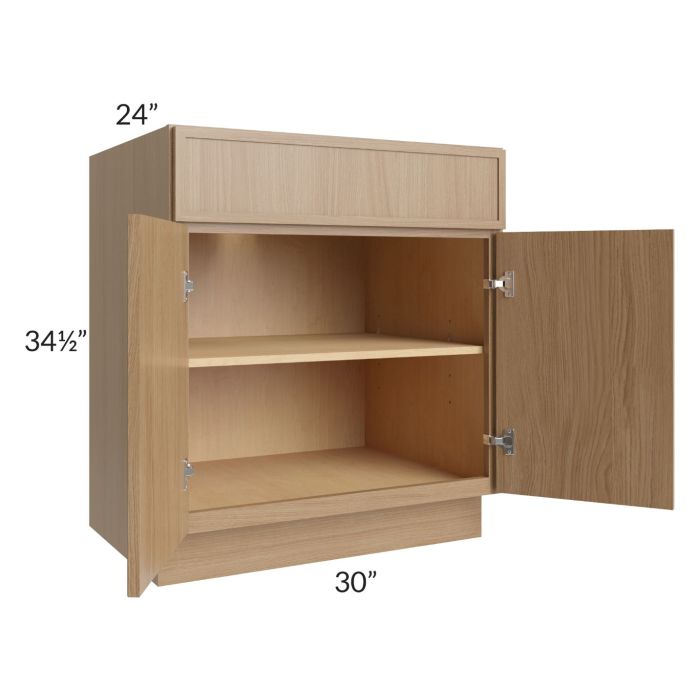 Township Rift Oak 30" Full Height Door Base Cabinet