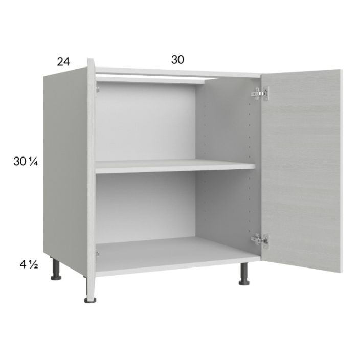 Euro White Grain 30" Full Height Door Base Cabinet